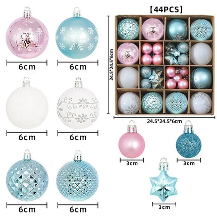 Christmas Ornaments 44 Piece Set, Christmas Tree Decorations with Hanging Loops – image 14