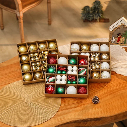 Christmas Ornaments 44 Piece Set, Red Ornaments for Christmas Decor