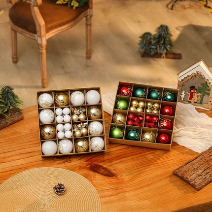 Christmas Ornaments 44 Piece Set, Christmas Tree Decorations with Hanging Loops – image 4