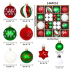 Christmas Ornaments 44 Piece Set, Christmas Tree Decorations with Hanging Loops – image 8