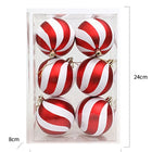 Christmas Ornaments Shatterproof, Red and White Striped Christmas Tree Ornaments – image 5