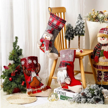 Christmas Stocking, Holiday Decor with Space for Gifts