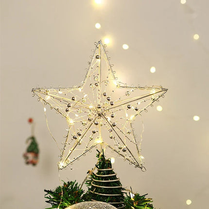 Christmas Tree Toppers, Sparkling Christmas Tree Star in Silver or Gold – image 11