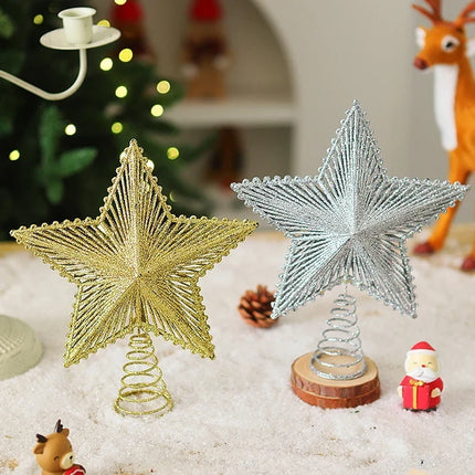 Christmas Tree Toppers, Christmas Star Tree Topper with Spiral Base
