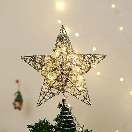 Christmas Tree Toppers, Sparkling Christmas Tree Star in Silver or Gold – image 7