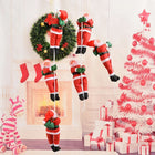 Climbing Santa Claus Figure 12 Inch, Outdoor Christmas Decorations, Indoor Christmas Decorations for Door and Window