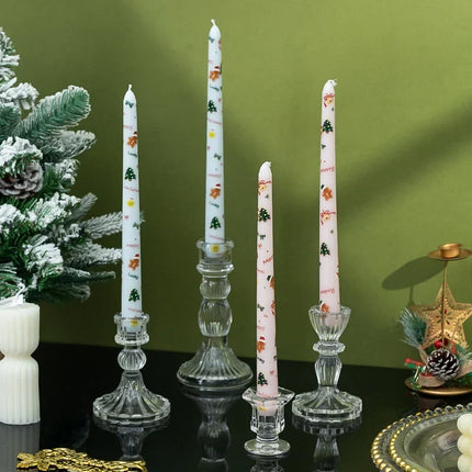 Candles for Candle Holders Set of 2, Decorative Candles for Christmas Decor, Christmas Candles for Christmas Table Decor
