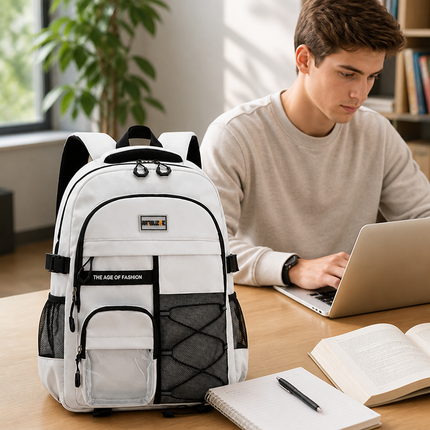 Durable Backpack, Multi Compartment School Backpacks with Padded Straps