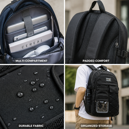 Durable Backpack, Laptop Backpack for Books and Gym Gear