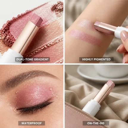 Eyeshadow Sticks, Waterproof Glitter Eyeshadow for Long Lasting Eye Makeup
