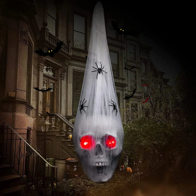 Scary Ghost Halloween Decorations Outdoor, Ghost with Light Up Red Eyes, Halloween Party Decor, Halloween Yard Decor_00
