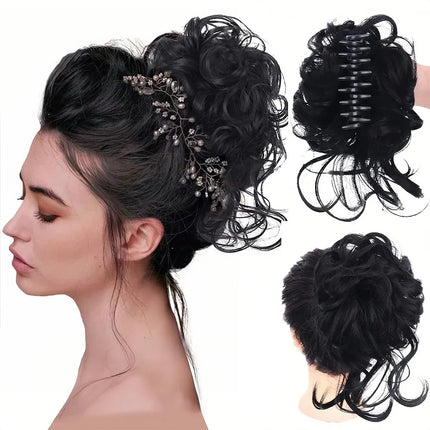 Messy Bun Hair Piece, Curly Hair Bun Extension for Adults and Kids, Heat Resistant Synthetic Chignon Hairpiece