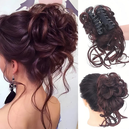 Messy Bun Hair Piece, Heat Resistant Synthetic Chignon Hairpiece – image 13
