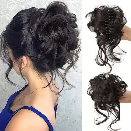 Messy Bun Hair Piece, Curly Hair Bun Extension for Adults and Kids – image 14