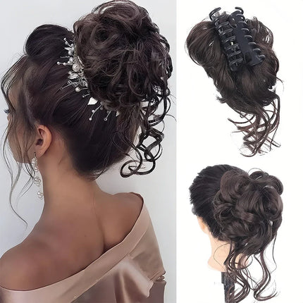 Messy Bun Hair Piece, Curly Hair Bun Extension for Adults and Kids – image 15