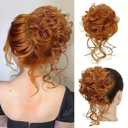 Messy Bun Hair Piece, Curly Hair Bun Extension for Adults and Kids – image 18