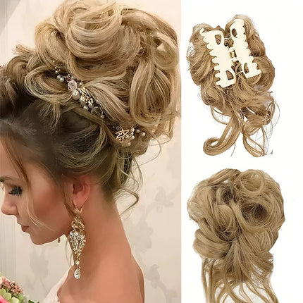 Messy Bun Hair Piece, Heat Resistant Synthetic Chignon Hairpiece – image 19