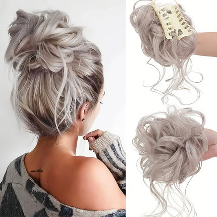 Messy Bun Hair Piece, Heat Resistant Synthetic Chignon Hairpiece – image 4