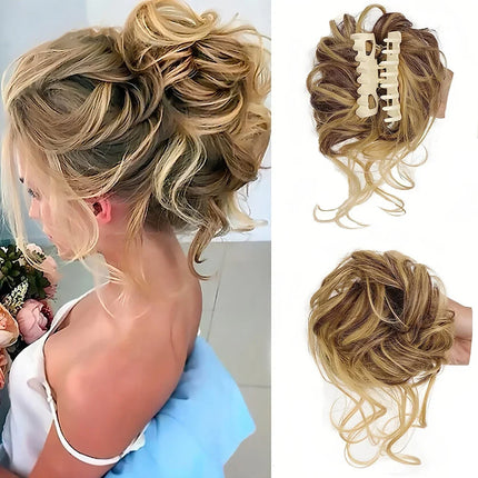 Messy Bun Hair Piece, Heat Resistant Synthetic Chignon Hairpiece – image 7