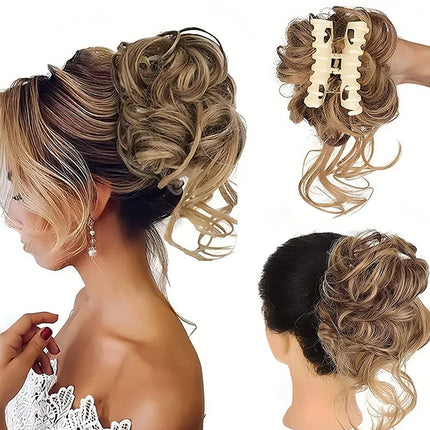 Messy Bun Hair Piece, Curly Hair Bun Extension for Adults and Kids – image 9