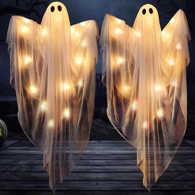 Glowing Ghost Halloween Decorations, Halloween Ghost with LED Lights, Halloween Party Decor Indoor and Outdoor_06