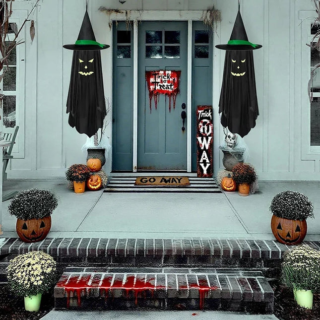 Hanging Halloween Decorations Outdoor, Glow in the Dark Ghost Decor 39 Inch, Halloween Party Decor Indoor_01