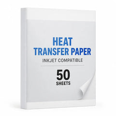 Iron On Transfer Paper for T Shirts, Inkjet Heat Transfer Paper 50 Sheets, Inkjet Transfer Paper for Shirts and Fabric