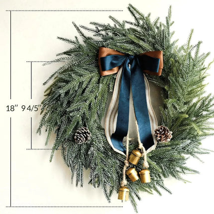 Christmas Wreath for Front Door, 18 Inch Christmas Decorations