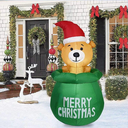 Inflatable Christmas Bear, Indoor and Outdoor Christmas Decorations
