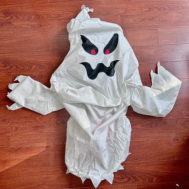 Halloween Inflatables Outdoor Ghost with Glowing Red Eyes, Blow Up Ghost with LED Lights, Halloween Decorations for Yard_01