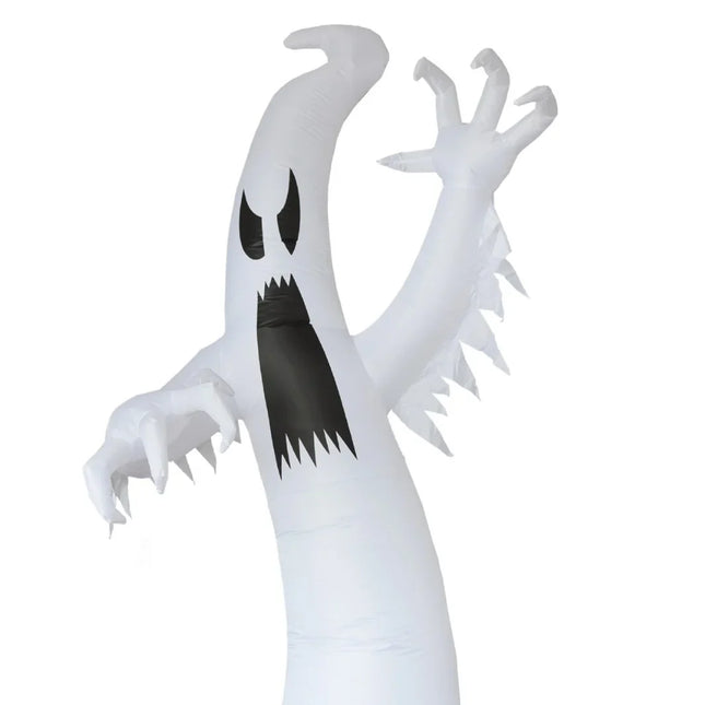 Halloween Inflatable Ghost with Menacing Face, Scary Ghost with Long Arms, Blow Up Halloween Decorations Outdoor_01