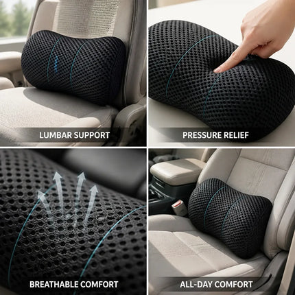 Lumbar Pillow for Back Pain Relief, Back Pain Pillow for Better Sitting Posture