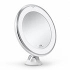 Vanity Mirror with Lights, 10x Magnifying Makeup Mirror with Suction Cup, Portable LED Makeup Mirror with 360 Rotation