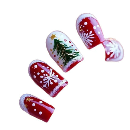 Nail Art Kit for Christmas Nails, Festive Nails with Hand Painted Snowflakes – image 4