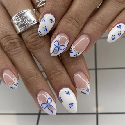 Christmas Nail Art Set, Artificial Nails with Reindeer – image 14