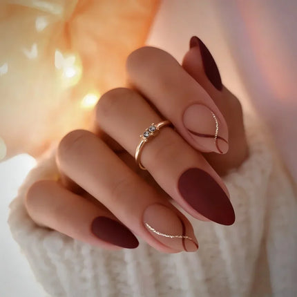 Christmas Nail Art Set, Artificial Nails with Reindeer – image 25