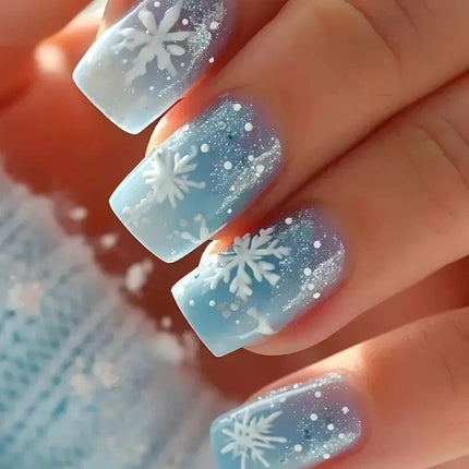 Christmas Nail Art Strips with Snowflakes and Ornaments – image 10