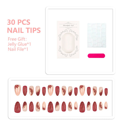 Nail Art Set, Press On Nails with Adhesive – image 6