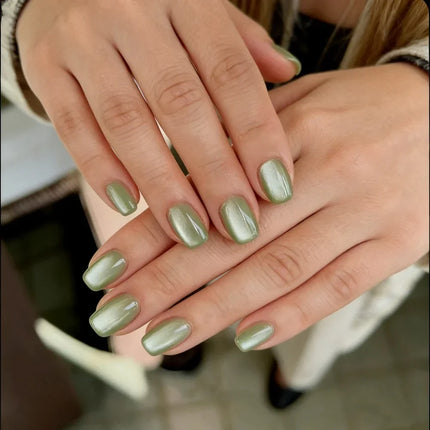 Christmas Nails Press On, Press On Nail Kit with Buffing Strips and Gel Polish – image 13