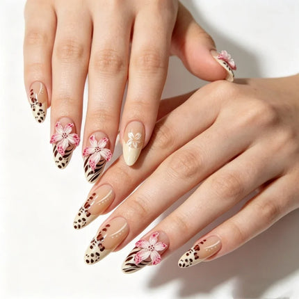 Christmas Nails Press On, No Glue Festive Nails with Reindeer – image 28