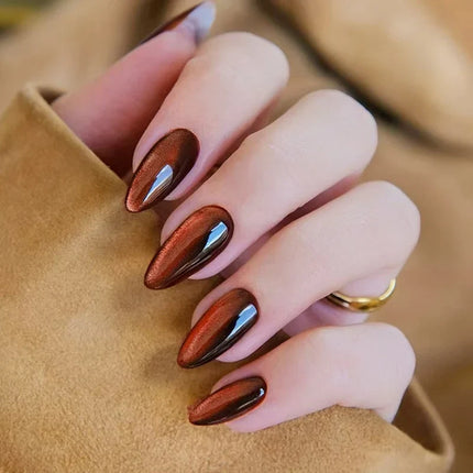 Christmas Nails Press On, Press On Nail Kit with Buffing Strips and Gel Polish – image 31