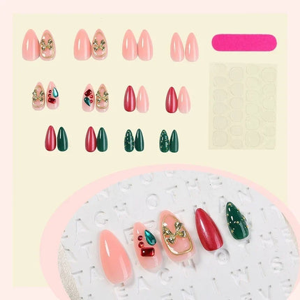 Festive Nails Press On, Elegant Nails with Adhesive Sheets – image 4
