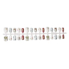 Christmas Nails Press On, Snowflake Nails with Ornament Designs, Festive Nails in Multiple Sizes, Holiday Nail Art