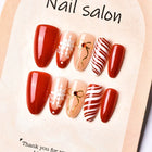 Press On Nails for Christmas, Winter Nail Art, Snowflakes and Bows