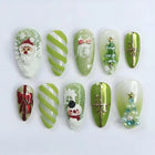 Press On Nails for Christmas, Glossy and Matte Winter Nail Art