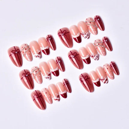 Embellished Fake Nails with Lasting Shine