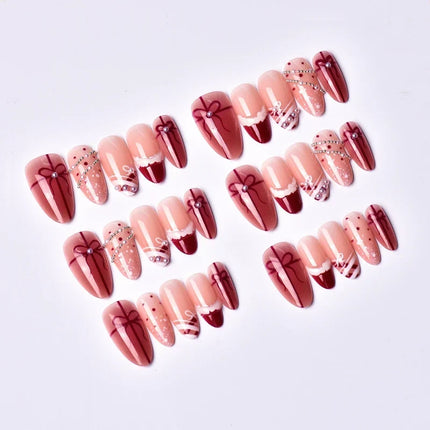 Festive Nails Press On, High Shine Fake Nails