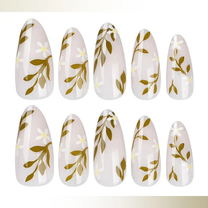 Christmas Nails Press On, Festive Nails with Reindeer and Candy Canes – image 4