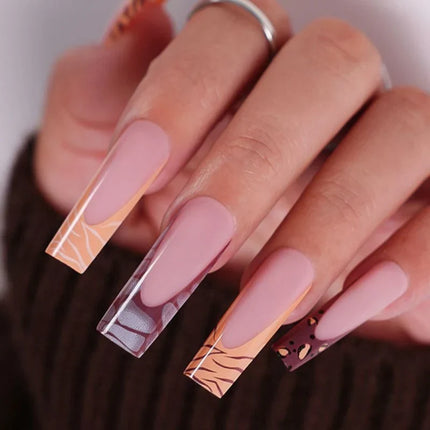 Festive Nails with Reindeer and Candy Canes, Chip Resistant Fake Nails – image 7