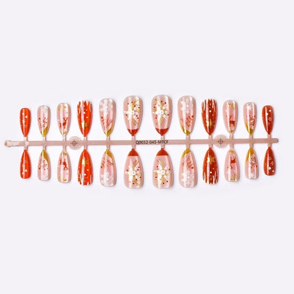 Christmas Nails Press On, No Glue Winter Nails with Snowflakes and Reindeer – image 5